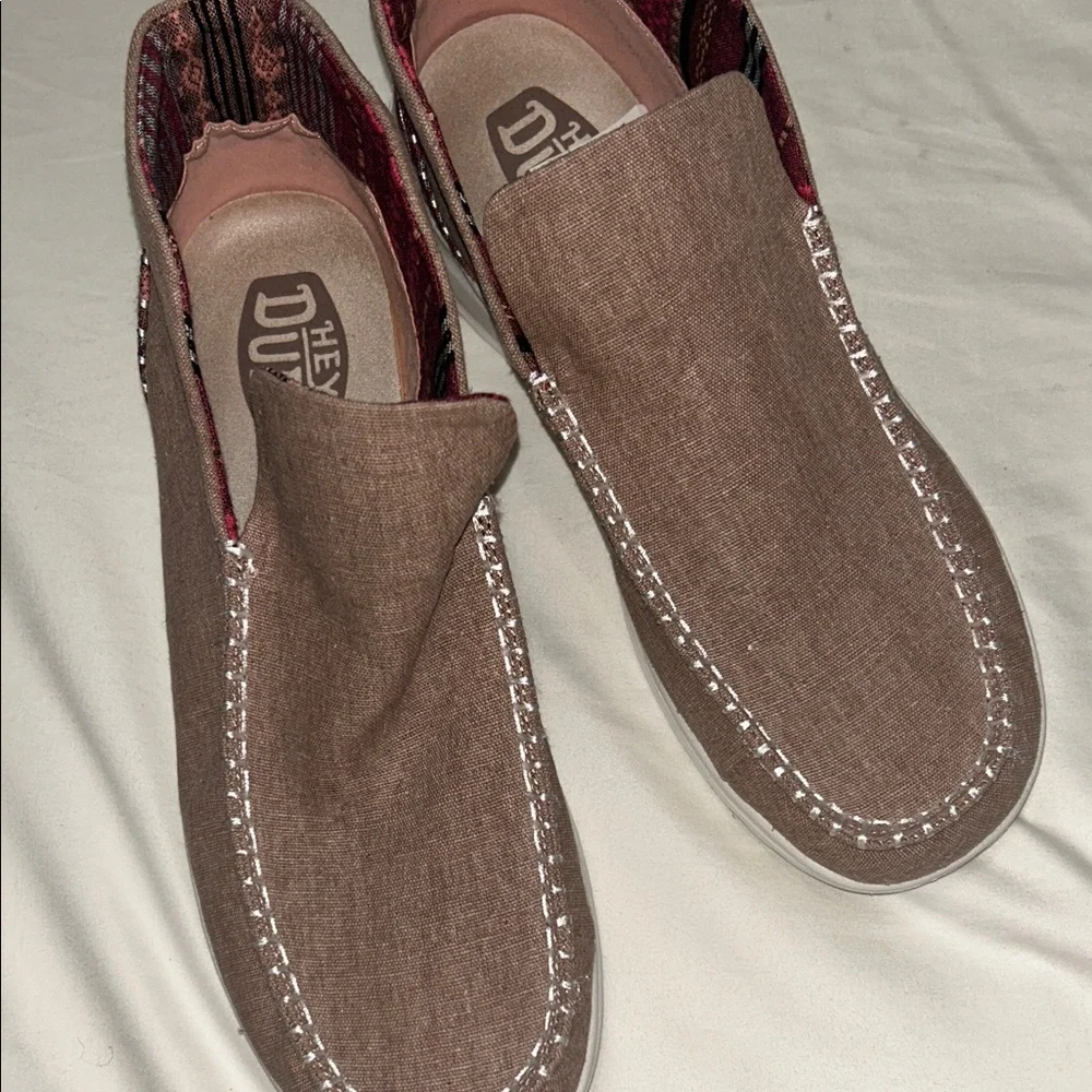 Hey Dude Brown and Red Ankle Boots - Picture 2 of 5